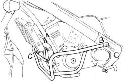 Motorschutzbügel schwarz für Honda NTV 650 (1988-1998)