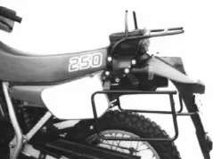 Komplettträgerset (Seitenkofferträger und Rohrgepäckbrücke Topcaseträger) schwarz für Kawasaki KLR 250 (1985-1991)