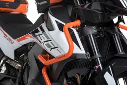 Verkleidungssturzbügel Edelstahl, orange für KTM 890 Adventure (-2022)/ 890 Adventure R (-2022)/ 790 Adventure/ 790 Adventure R (-2022)