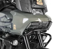 Scheinwerferschutz schwarz eloxiert, mit Schnellverschluss für Harley-Davidson RA1250 Pan America *OFFROAD USE ONLY*