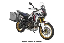 ZEGA Pro Koffersystem für Honda CRF1000L Africa Twin (2015-2017)      Volumen 38/45, Farbe Kofferträger Silber, Farbe And-Black