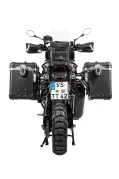 Motorrad Sondersystem ZEGA Evo X Premium Edition And-Black 45/45 ltr. mit Edelstahlträger schwarz inkl. 2x Innentaschen und 6x Schlössern für Harley-Davidson RA1250 Pan America